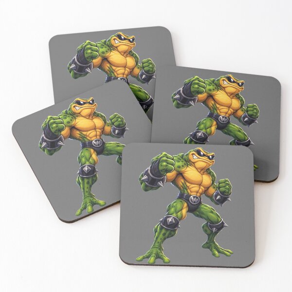 Item preview, Brutal Battle Frog Sticker – Hardcore Retro Cartoon Warrior designed and sold by Felixuss.