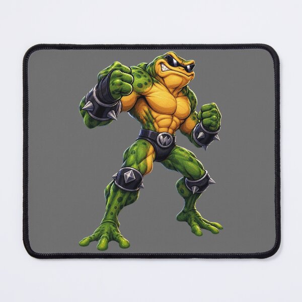 Item preview, Brutal Battle Frog Sticker – Hardcore Retro Cartoon Warrior designed and sold by Felixuss.