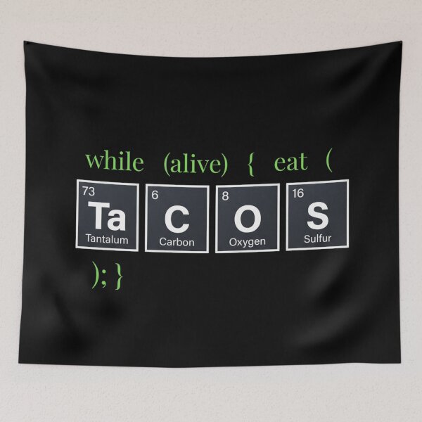 Item preview, While Alive Eat Tacos Funny Programmer Coding designed and sold by EnigmaticGoth.