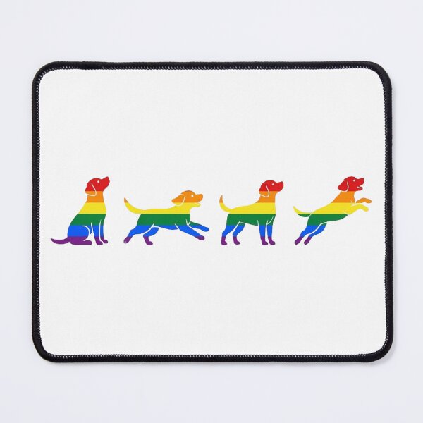 Item preview, Puppies Playing with LGBT Flag - Pride Rainbow Silhouettes designed and sold by Goodthingstree.