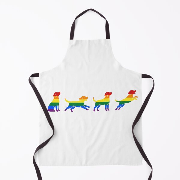 Item preview, Puppies Playing with LGBT Flag - Pride Rainbow Silhouettes designed and sold by Goodthingstree.