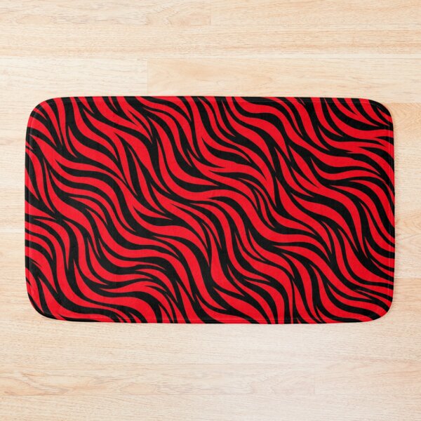 Aperçu de l'œuvre Electric Red & Black Zebra – Bold Animal Print Pattern créée et vendue par HO•Designs.