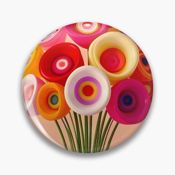 Item preview, Vibrant Abstract Flower Bouquet designed and sold by Vicky Brago-Mitchell®.