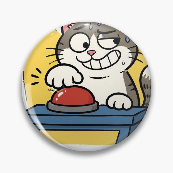 Item preview, Funny Cat Sticker — I'll Risk It For the Biscuit (Game Show Buzzer) designed and sold by ryleemaxwell.
