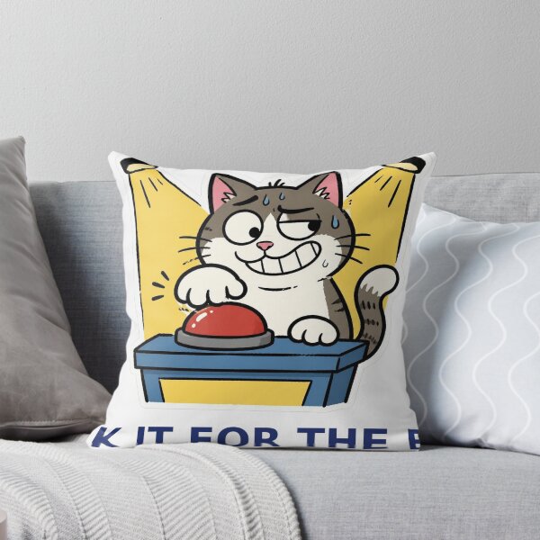 Item preview, Funny Cat Sticker — I'll Risk It For the Biscuit (Game Show Buzzer) designed and sold by ryleemaxwell.