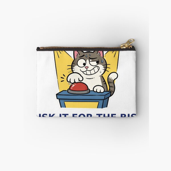 Item preview, Funny Cat Sticker — I'll Risk It For the Biscuit (Game Show Buzzer) designed and sold by ryleemaxwell.