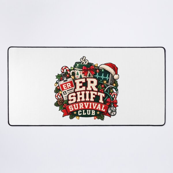 Item preview, Christmas ER Shift Survival Club Funny Holiday Emergency Room Nurse designed and sold by Neurospicy Trolls.