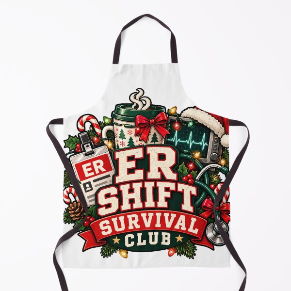 Item preview, Christmas ER Shift Survival Club Funny Holiday Emergency Room Nurse designed and sold by Neurospicy Trolls.
