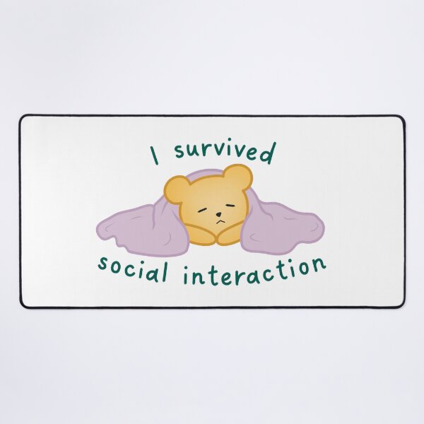 Item preview, I Survived Social Interaction Cute Bear with Blanket designed and sold by winterpumpkin.