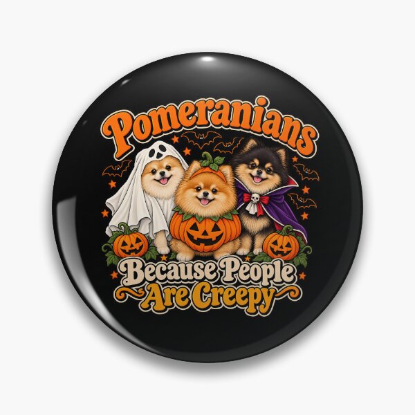Item preview, Funny Spooky Pomeranian Dogs - Pomeranians Because People Are Creepy Halloween designed and sold by Rtcraftani.