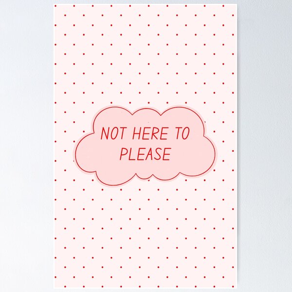 Item preview, Not Here To Please Cute Retro Red Polka Dots Aesthetic Quote | Sassy Feminist Empowerment Coquette | Retro Unapologetic Mindset Motivation designed and sold by LitzoyGlobeArt.