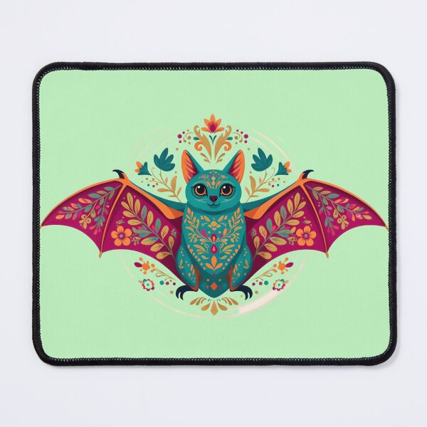 Item preview, Bohemian bat with flowers - Colorful Halloween designed and sold by ParadoxParadox.