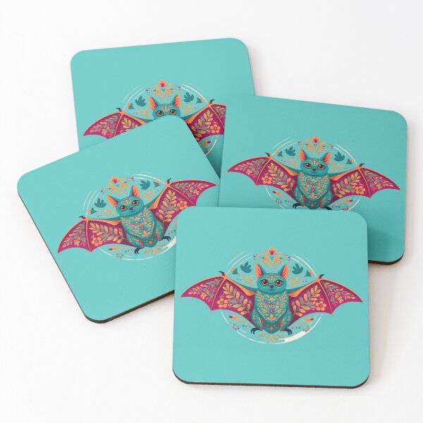 Item preview, Murciélago bohemio con flores - Halloween colorido designed and sold by ParadoxParadox.