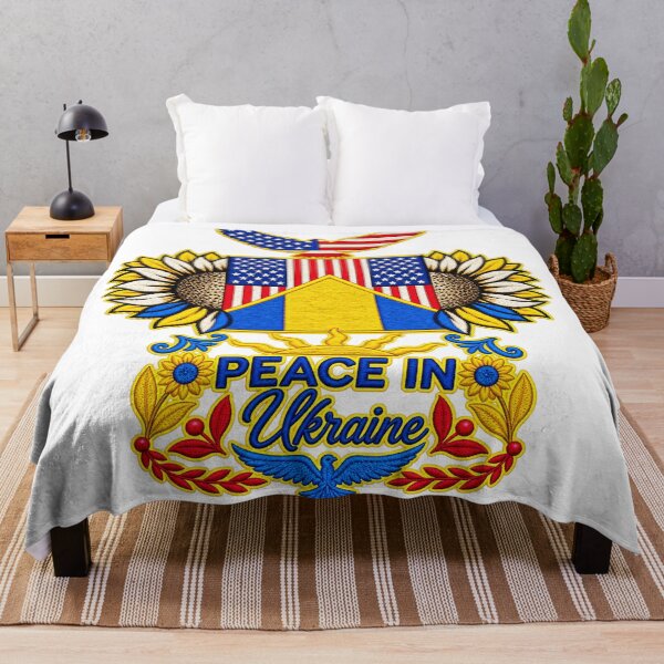 Item preview, Peace in Ukraine Patriotic Sunflower Art designed and sold by ArtDesignTp.