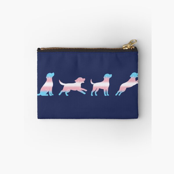 Item preview, Puppies Playing with Trans Flag - Pastel Pride Silhouettes designed and sold by Goodthingstree.