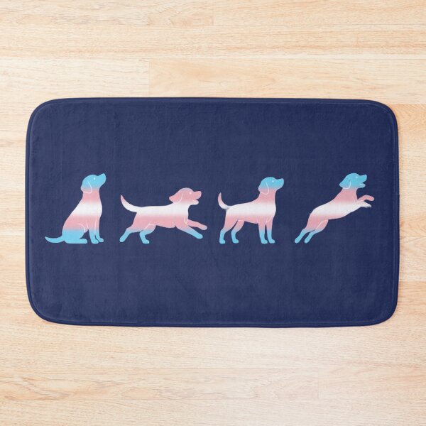 Item preview, Puppies Playing with Trans Flag - Pastel Pride Silhouettes designed and sold by Goodthingstree.