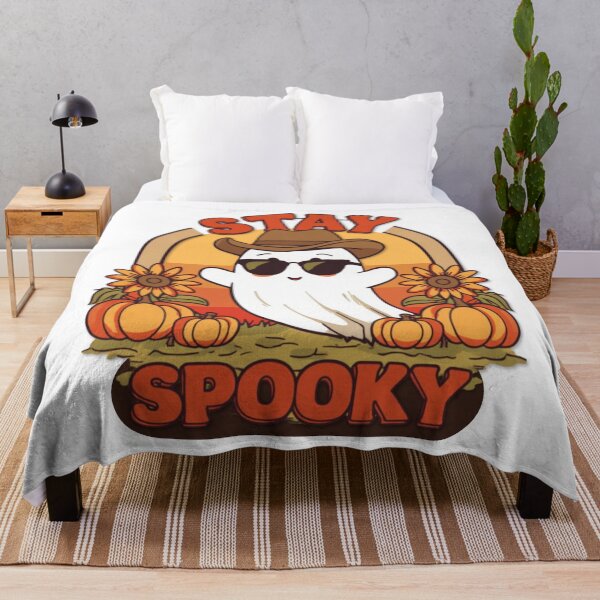 Item preview, Retro Stay Spooky Cowboy Ghost Halloween Aesthetic designed and sold by ArtsyExplorer.