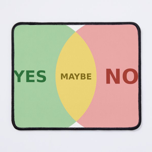 Item preview, Yes No Maybe Venn Diagram — Classic Pastel designed and sold by abghandour2.