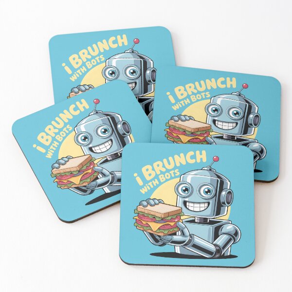 Item preview, I Brunch with Bots – Funny AI Robot Humor Design designed and sold by Jollys-ArtShop.