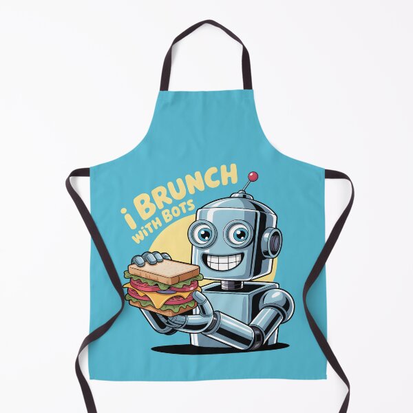 Item preview, I Brunch with Bots – Funny AI Robot Humor Design designed and sold by Jollys-ArtShop.