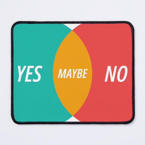 Item preview, Yes No Maybe Venn Diagram — Bold Pop designed and sold by abghandour2.