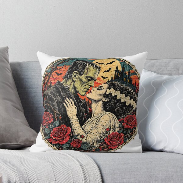 Item preview, Gothic Monster Couple With Red Roses and Full Moon,  designed and sold by Gold Turtle  Lina.