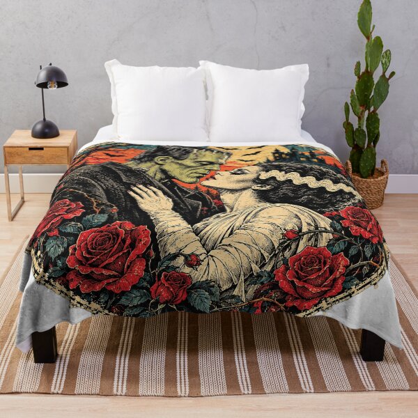 Item preview, Gothic Monster Couple With Red Roses and Full Moon, designed and sold by Gold Turtle Lina.