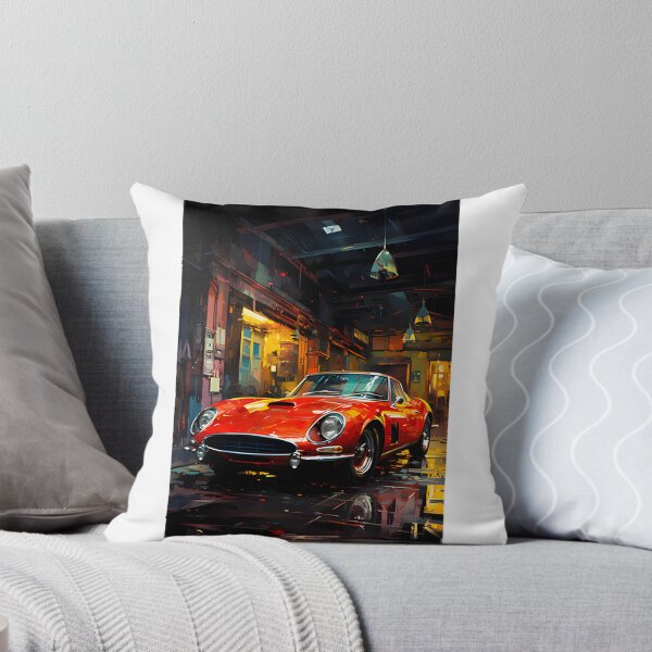 Item preview, Classic Heritage Sports Car Parked on Cobblestone Street Vintage Automotive Art designed and sold by LeilaMounia.
