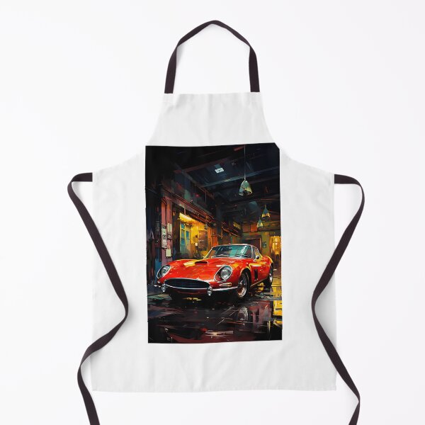 Item preview, Classic Heritage Sports Car Parked on Cobblestone Street Vintage Automotive Art designed and sold by LeilaMounia.