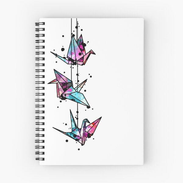 Artikelvorschau, Japanische Origami-Kranich-Aquarellkunst entworfen und verkauft von Ankarzh.