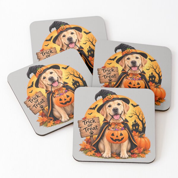 Item preview, Halloween Golden Labrador Retriever Dog - Trick or Treat Pumpkin Witch designed and sold by Nature's Palette.