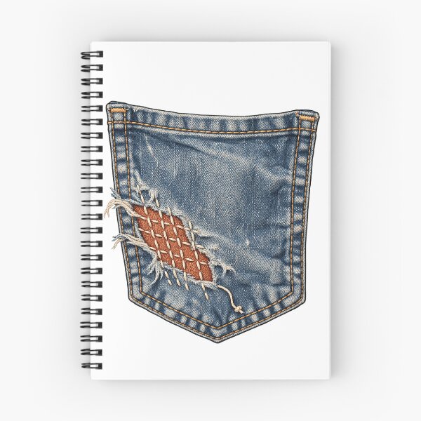 Item preview, Visible Mending Denim Repair Stitch Illustration designed and sold by Crafted.ink.