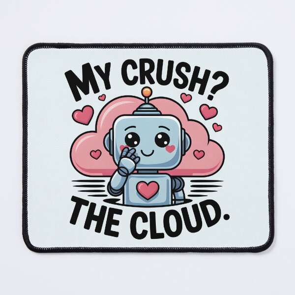 Item preview, My Crush? The Cloud. – Funny AI Tech Love Humor designed and sold by Jollys-ArtShop.