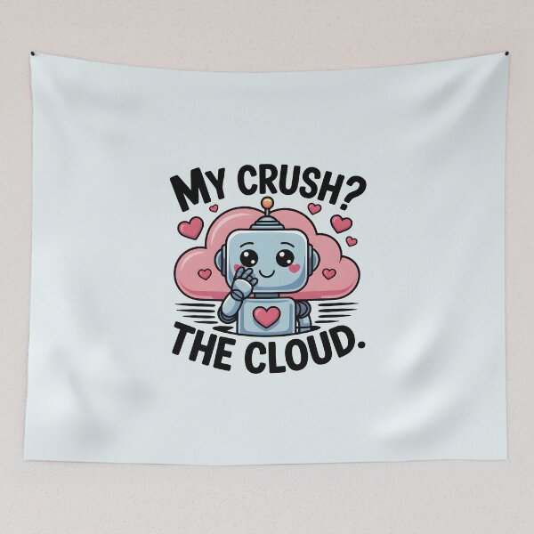 Item preview, My Crush? The Cloud. – Funny AI Tech Love Humor designed and sold by Jollys-ArtShop.