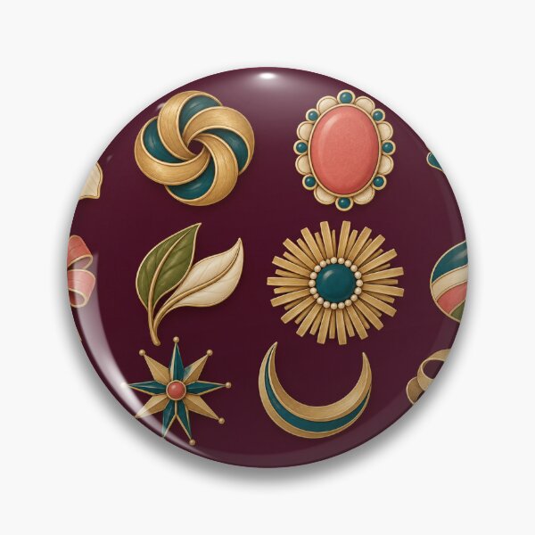 Item preview, Brooch Drawer – Vintage Jewelry Zipper Pouch designed and sold by astersgraphics.