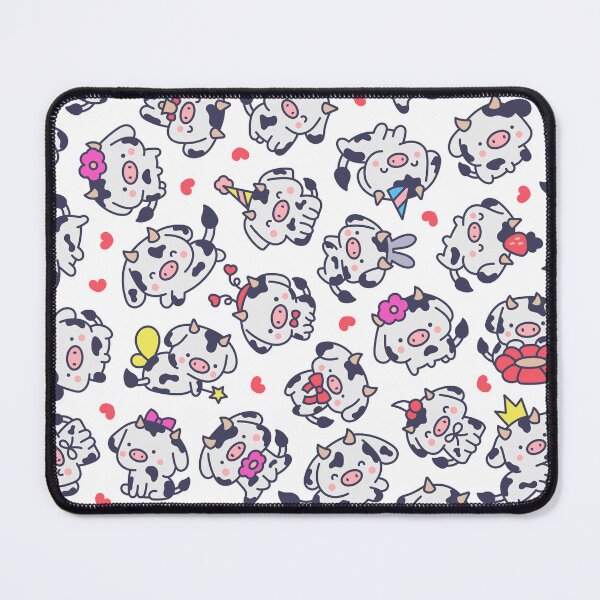 Item preview, Cute Kawaii Cow Hearts Pattern designed and sold by SmyrnaArtGalery.