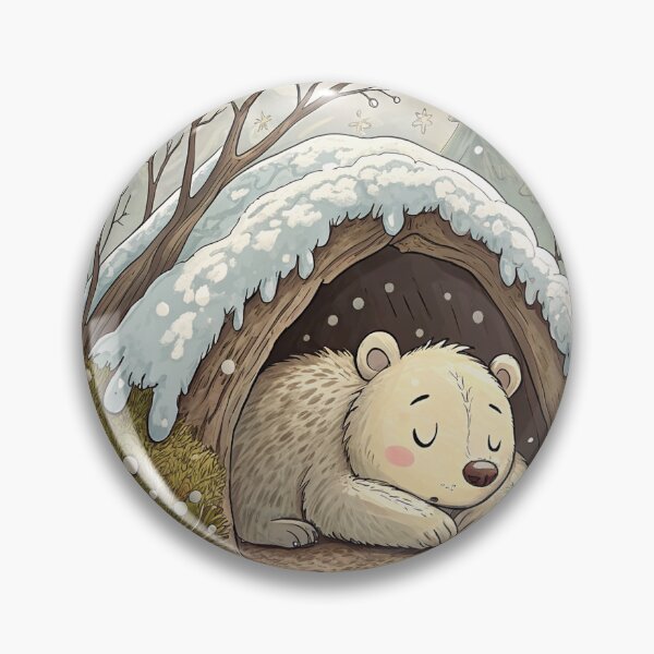Item preview, Cozy Sleeping Polar Bear in Winter Cave | Polar Bear Sleeping in Winter designed and sold by Deepsleepstudio.