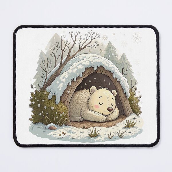 Item preview, Cozy Sleeping Polar Bear in Winter Cave | Polar Bear Sleeping in Winter designed and sold by Deepsleepstudio.