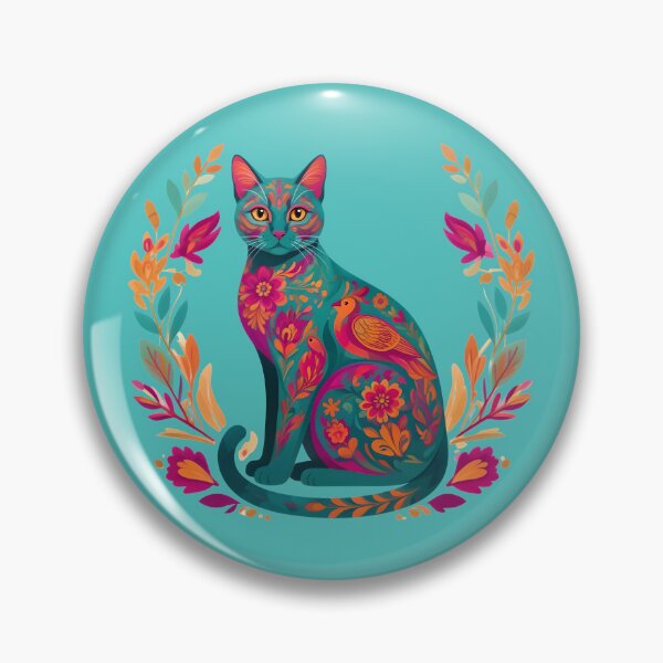 Item preview, Bohemian cat with flowers and bird - Colorful life designed and sold by ParadoxParadox.