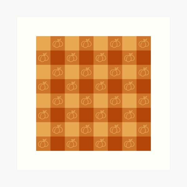 Item preview, Pumpkin Gingham designed and sold by Off-The-Wahl Charms & Co..