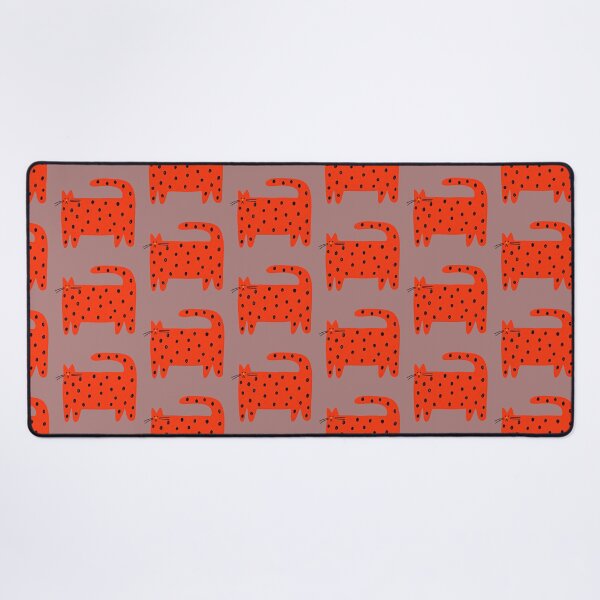 Item preview, Whimsical Orange Spotted Cat with Curly Tail designed and sold by -KRAFTWERK.