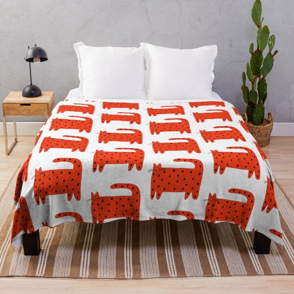 Item preview, Whimsical Orange Spotted Cat with Curly Tail designed and sold by -KRAFTWERK.