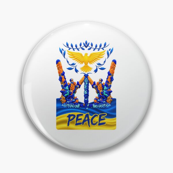 Item preview, Peace For Ukraine Patriotic Azurite mineral designed and sold by ArtDesignTp.