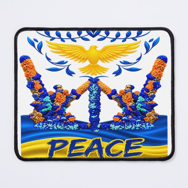 Item preview, Peace For Ukraine Patriotic Azurite mineral designed and sold by ArtDesignTp.