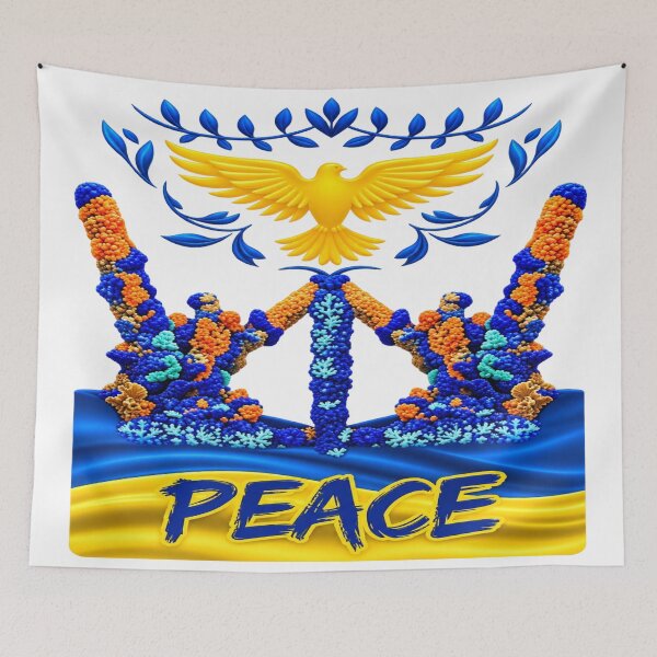 Item preview, Peace For Ukraine Patriotic Azurite mineral designed and sold by ArtDesignTp.