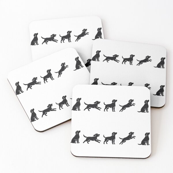 Item preview, Silhouettes of Black Labradors Playing - Minimalist and Tender Illustration designed and sold by Goodthingstree.