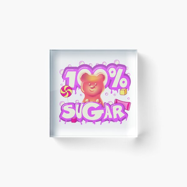 Item preview, 100% SUGAR. Y2K Neon Gummy Bear Candy Aesthetic designed and sold by AnnaDesertArt.