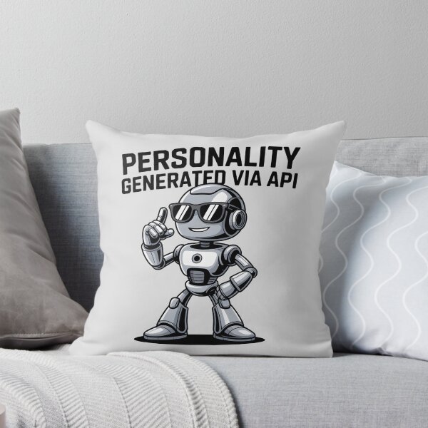 Aperçu de l'œuvre Personnalité générée via API – Humour amusant de développeur d'IA créée et vendue par Jollys-ArtShop.