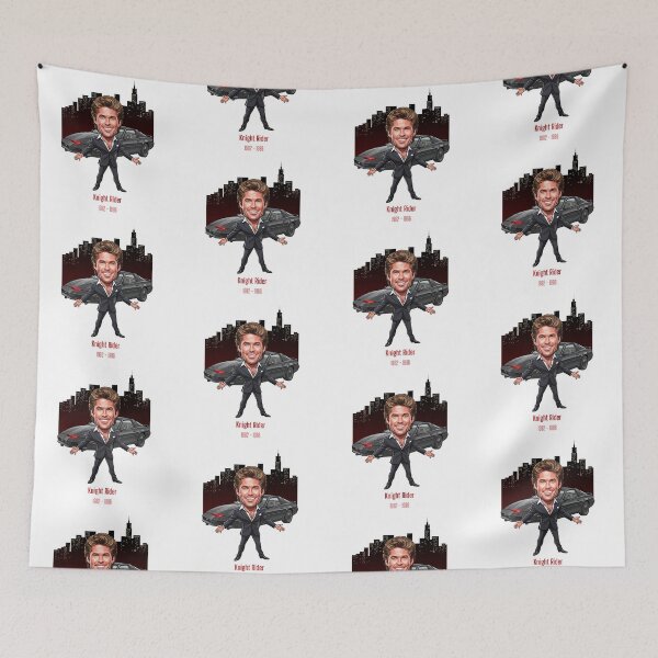 Item preview, City at night David Hasselhoff Knight Rider fany caricature  designed and sold by vectorlove.