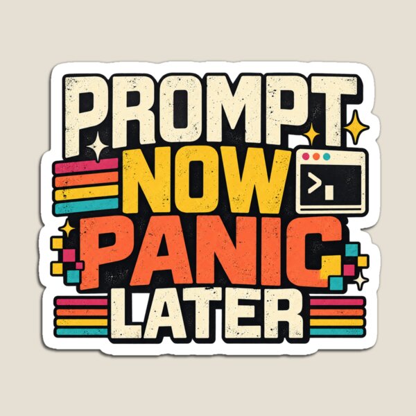 Item preview, Prompt Now Panic Later designed and sold by screenpromos.